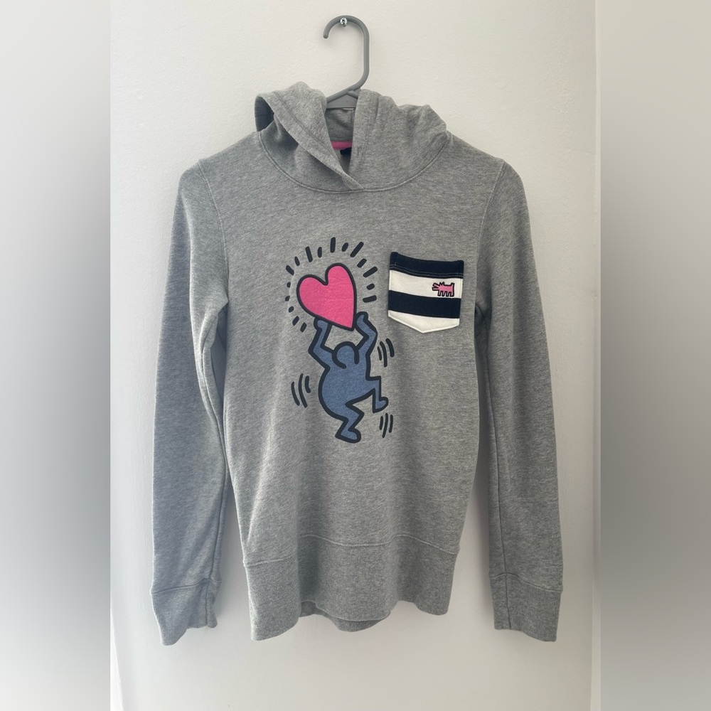 No tag. NEW! Keith Haring Moma Special Edition Gray Hoodie - Size S